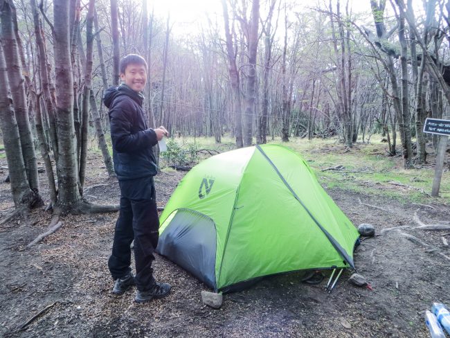 We camped through the trek but stayed in a cabin at Refugio Los Cuernos! 